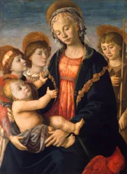 Maria mit Kind, dem Johannesknaben und zwei Engeln